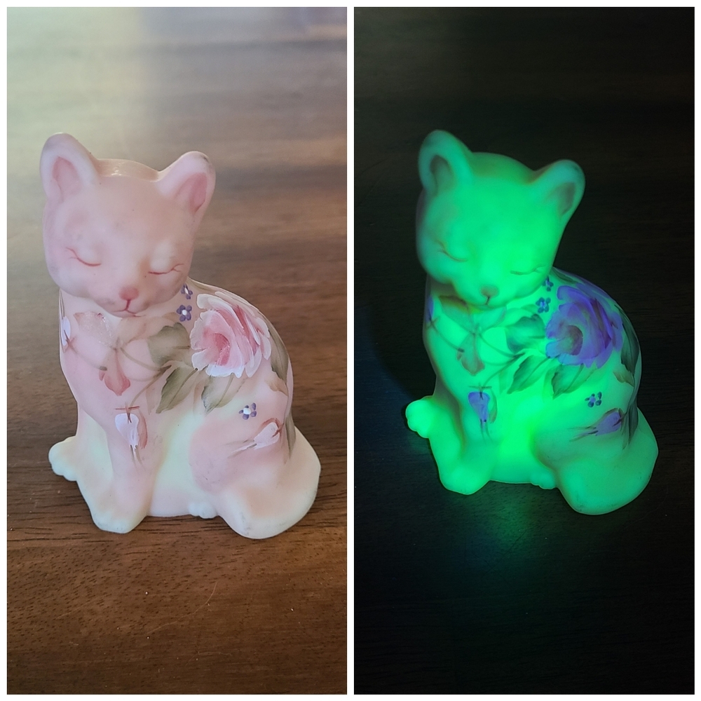 Fenton Burmese Uranium Cat